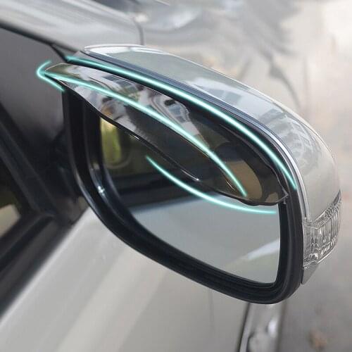 2Pcs Car Rearview Mirror Eyebrow Rain Cover Protector For Citroen C4 C5 C3 Ford Focus 2 3 4 Fiesta Mondeo Kuga