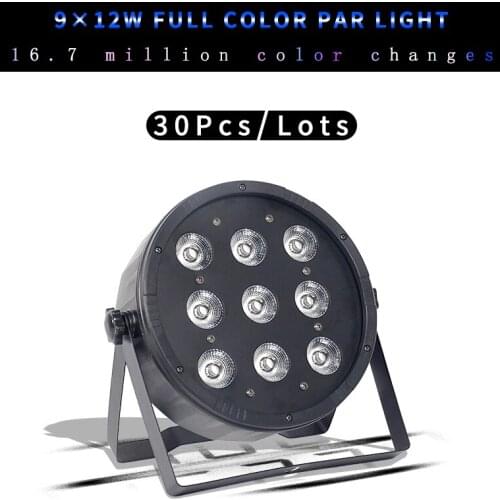 30Pcs/Lots 9*12w Lights 9 pcs 12w Led Lamp RGBW 4in1 DJ Bar Wall Washer Disco Light DMX Control Stage Light