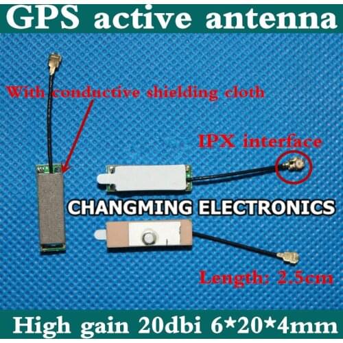 6*20*4mm GPS active antenna gain 20dbi Standing wave 1.19 With the filter high signal(working 100% Free Shipping)1PCS