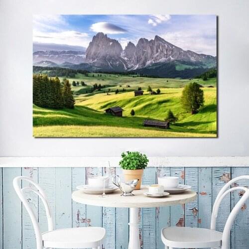 Alps Dolomite Mountain Nature Landscape Canvas Posters Prints Wall Art Painting Oil Decorative Picture Modern Home Decor Artwork