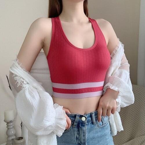 Push Up Sports Bras Elegant Vest Fashion Women Sports Yoga Athletic Running Bodybuilding Chest Pad Underwear Tank Top Bras