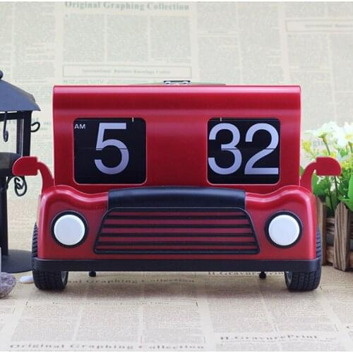 Hot Retro Auto Flip Clock Desk File Down Page Table Clocks Home Decor Scoreboard Quartz Desktop Clock Xmas Gift Desk Table Watch