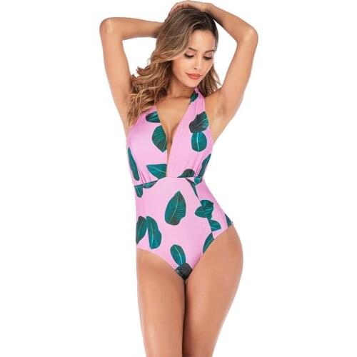 Women One Piece Swimsuit Feminine Sense Professional Sports Swimwear Swimwear Sports Printed Swimwear Swimwear Bikini