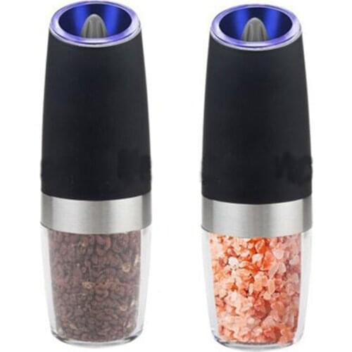 Electric automatic pepper grindersalt and pepper mills LED light spice grain mills ceramic powder mill core mills kitchen tools