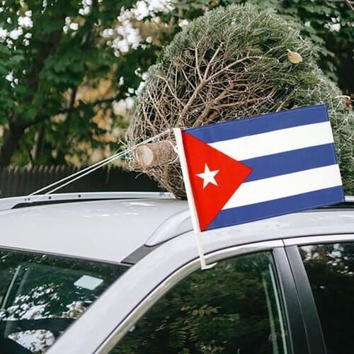 Cuba Flying Flags Car Window Vehicle Flag For Truck SUV Bus UV Fade Resistant Canvas Header Home Decor Accessories Hanging