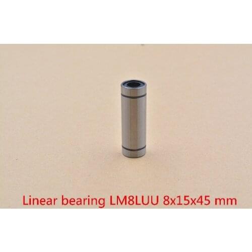 LM8LUU 8mmx15mmx45mm linear ball bearing bush bushing for rod round shaft cnc 1pcs