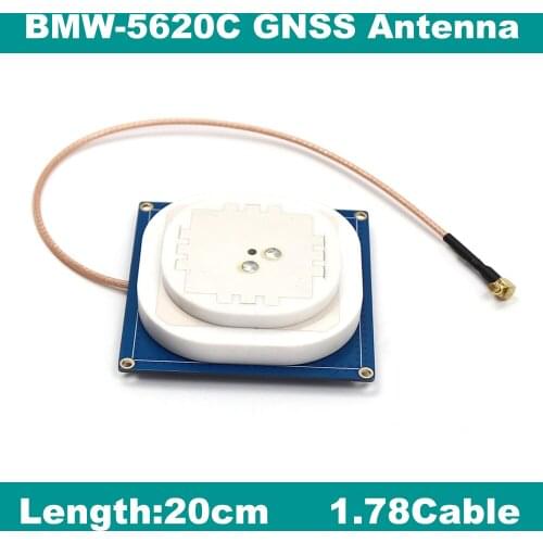 BEITIAN GNSS GPS antenna for ZED-F9P module RTK Drone Base UAV UGV GPS GLO GAL BDS GNSS L1,L2 MMCX-JW connector BMW-5620C