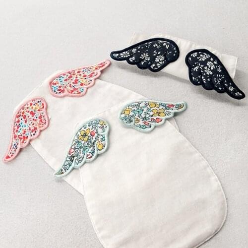 Ins Baby Sweat-absorbent Towel 2021 Handkerchief With Angel Wings For Newborn Soft 100% Cotton 4 Layers Sweat Towel Spring