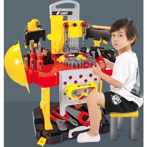 New Childrens Repair Toolbox Boy Repair Table Puzzle Disassembly Play House Hand Electric Screwdriver Baby Toy