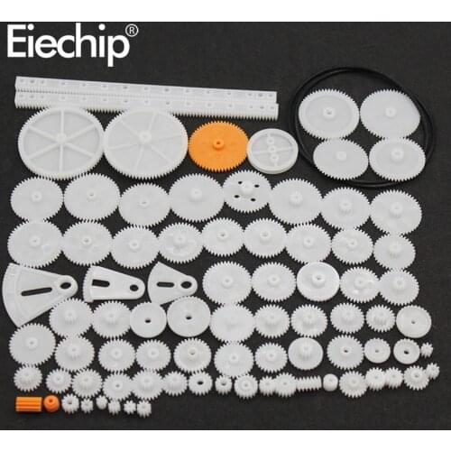 New 79 Kinds Plastic 0.5 Module Gears White,Plastic Gear,Worm Gears,Single-and Double-gear,Toys Gears DIY Combination Parts