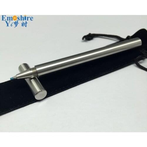 New Arrival School Stationery Cylindrical Brass Roller Ball pen Stainless Steel Ballpoint Pen Handmade Metal Ballpoint Pen P308