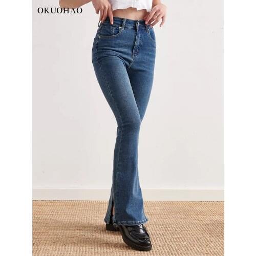 Okuohao Women's Straight Jeans