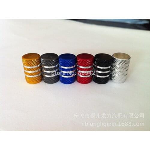 WholeSale 1000pcs/lot Mortocyle car bicycle tire valve cap Valve dust cap aluminum dust cap air nozzle cap six-color