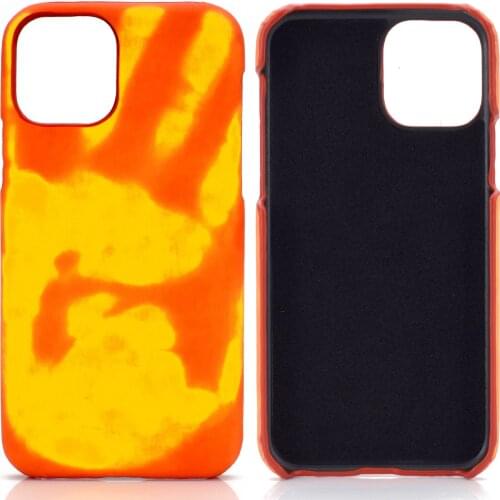 Suitable for Apple IPhone 12 Heat Sensitive Color Changing Mobile Phone Case 12 pro Frosted Soft Leather promax