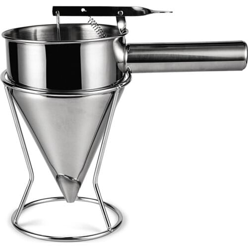 Stainless Steel Cake Batter Piston Funnel Cream Dosing Dispenser Sauce Cream Dosing Funnel for Oil Wine Kitchen Tools
