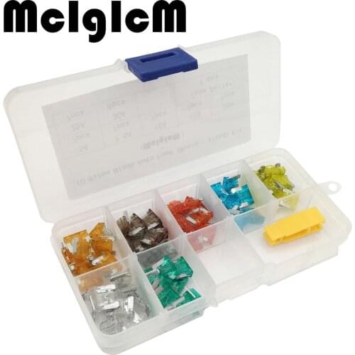 50pcs/lot Fuse Box Auto Micro Fuse 7 Values Blade Mixed 5A 7.5A 10A 15A 20A 25A 30A Car Fuse Kit Assortment with Fuse Puller