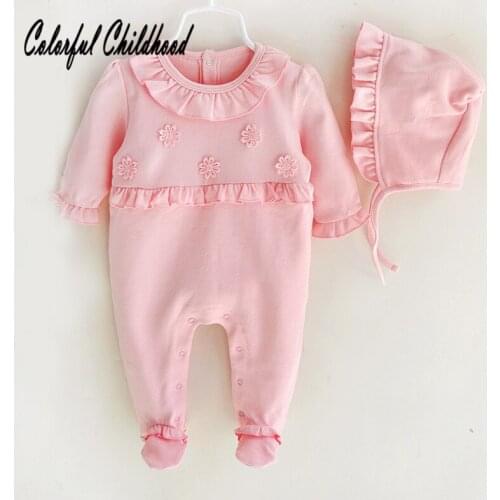 Xmas baby clothes red/pink long sleeve lace romper baby girls party/wedding jumpsuit infant kids overalls children clothes