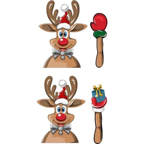 Christmas Elk Car Rear Windshield Wiper Stickers Waterproof Windscreen Window Decals Auto Styling Decoration Accessories
