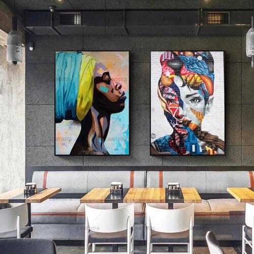 Nordic Abstract Watercolor Figure Picture Art Canvas Painting Modern Oil Painting Home Decor Livingroom Wall Art Painting Poster