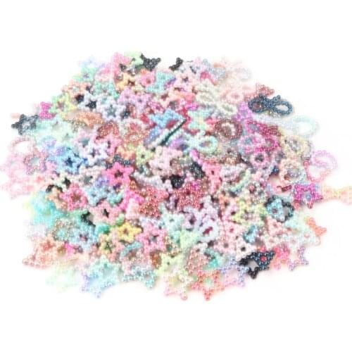 Mixed Cute Haft Star Bowknot Pearl Decoration Crafts Flatback Cabochon Embellishments For Scrapbooking Kawaii DIY Accessories