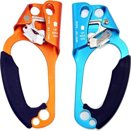 4KN Rescue Outdoor Climbing Left Hand Right Hand Ascender For 8-12mm Rope Caving Engineering Accessories