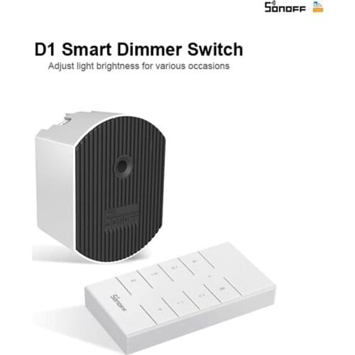 SONOFF D1 Smart Dimmer Wifi Switch RM433 RF Remote Voice Control Adjust Light Brightness Work via eWeLink APP Alexa Google Home