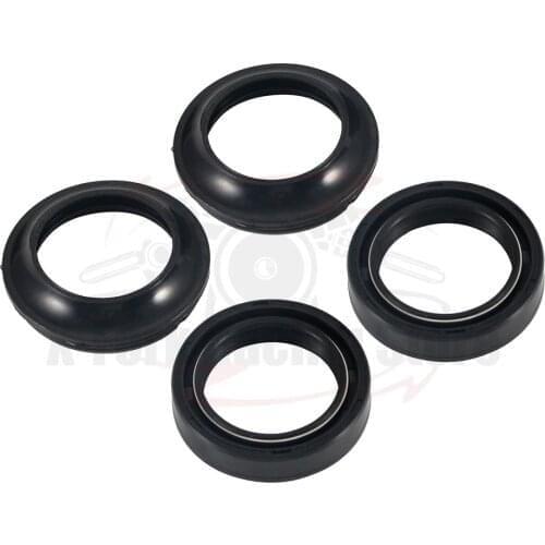 Fork Oil Sealsx2 & Dust Sealsx2 4PCS SET For Yamaha RZ 250R RZ250RR 1984-1985