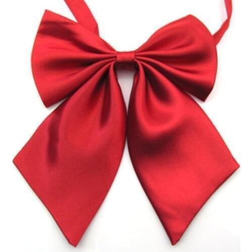 Women Cravat Butterfly Ladies Solid Color Bow Tie Girl Student Hotel Clerk Waitress Neck Wear Silk Ties Wedding Shirt Neck
