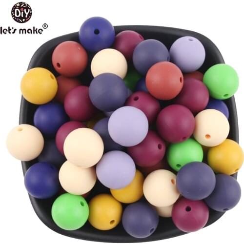 Lets Make Baby Teether 15mm 20pc Silicone Beads Round Play Gym Accessories Strengthening Tooth Training Teething Toys And Gifts