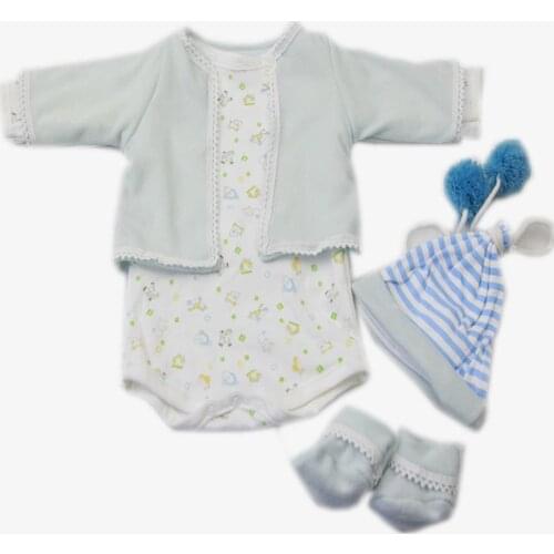 4pc 0-3M Toddler Baby Kids Girl doll Clothes Set Valentines Day Outfit long sleeve clothes Top autumn Children Costumes 55cm