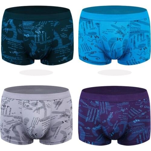 4 Pcs/lot 2019 New Printing Mens Modal Panties Male brand Underwear Comfortable Casual Breathable High Quality