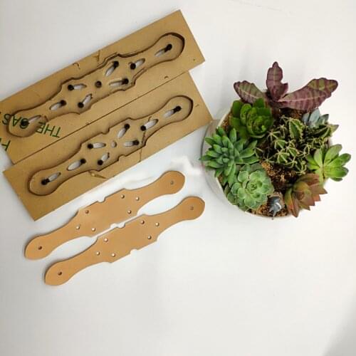 Designer leather craft template cavalvy buckle connect belt die cutting knife mould diy hand machine punch tool set