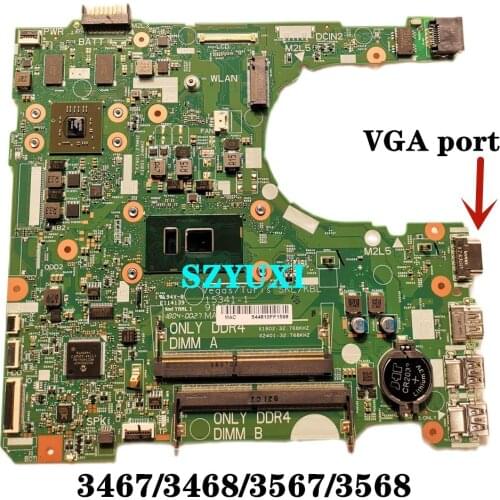 For Dell Vostro 3467 3567 3468 3568 Motherboard 15341-1 91N85 CN-031T2G 31T2G I5-7200U R5 M420 2G Mainboard 100%Tested