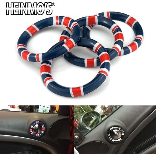 For MINI Countryman R60 R61 Interior Door Handle Ring Decoration Sticker Decals For MINI Cooper R60 Car Styling Accessories