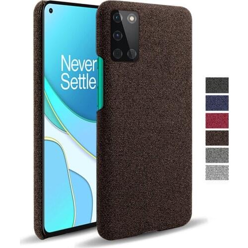 For OnePlus 8T 8 7T 7 Pro Nord N100 N10 5G Coque Fabric+PC Antiskid Case Cloth Texture Fit Cover For One Plus 5 6 T 1+8t Funda