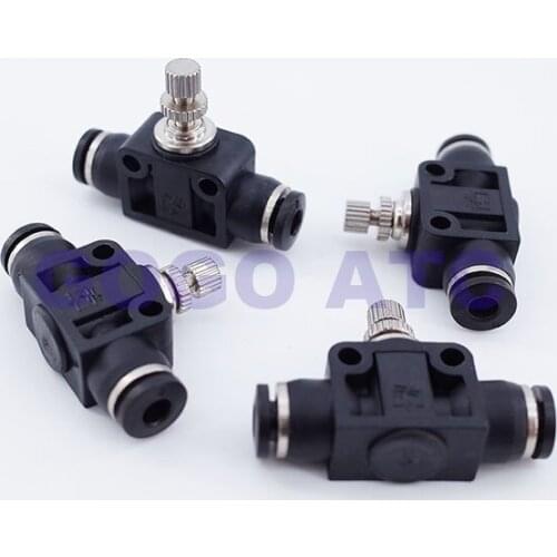 GOGO 10pcs a lot Pneumatic quick plastic fittings 4mm pneumatic pipe one touch SU-04 Pipeline Throttle valve