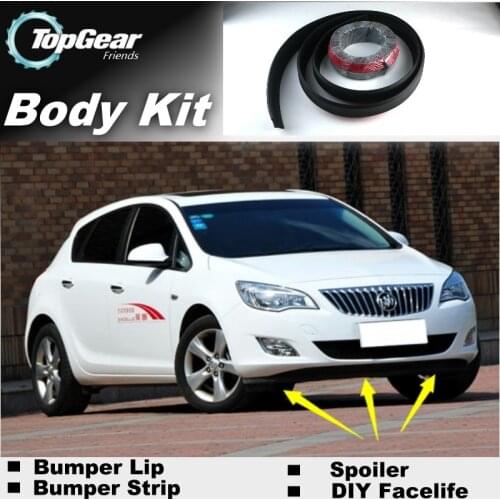 Bumper Lip Lips For Opel Astra J 2009~2019 / Top Gear Shop Spoiler For Car Tuning / TOPGEAR Recommend Body Kit + Strip