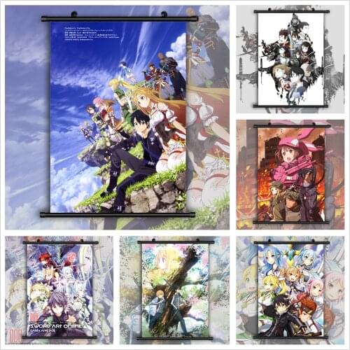 Sword Art Online Anime Poster Style Anime manga wall Poster Scroll
