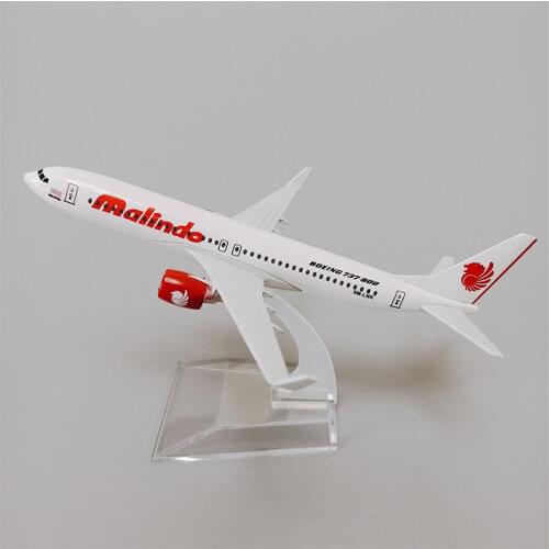 Alloy Metal Air Malaysia Malindo Boeing 737-800 B737 Airlines Airplane Model Airways Plane Model Aircraft Kids Gifts 16cm
