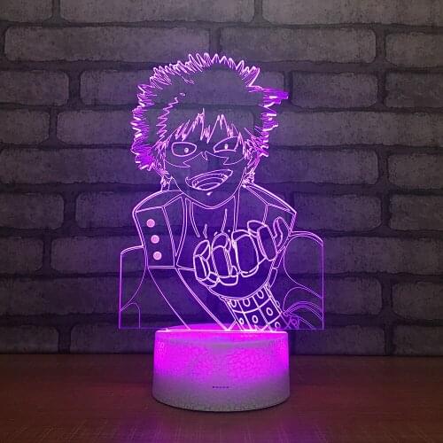 My Hero Academia LED RGB Night Light 7 Color Change Desk Light Action Figure PVC Kids Toys Brinquedos Christmas Gift