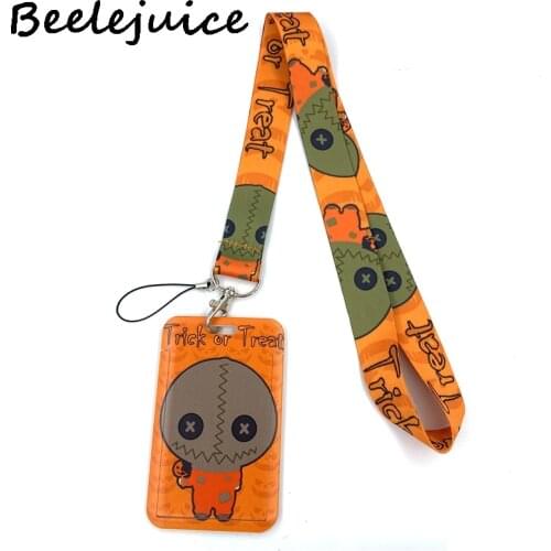 Halloween Trick or Treat Neck Strap Art Anime Fashion Lanyards Bus ID Name Work Card Holder Accessories Decorations Kids Gifts