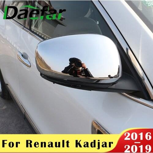 ABS Chrome Car Rear View Glasses Mirror Cover for Renault Kadjar 2016 2017 2018 2019 Rearview Side Trim Stickers Accessories