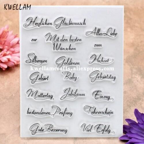 German Einzug Hoczeit zur zum Baby Scrapbook DIY photo cards rubber stamp clear stamp transparent stamp 14x18cm KW7121411