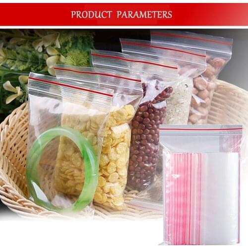 New Brand 100pcs/pack Small Zip Lock Plastic Bags Reclosable Transparent Bag Shoe Bag Vacuum Storage Bag Poly Clear Bags