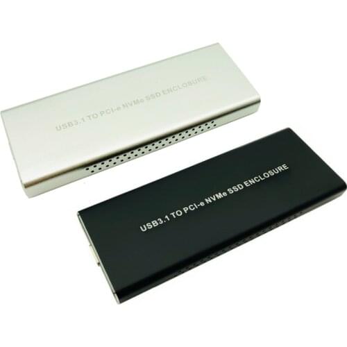 PCIE M.2 NVME SSD Enclosure M Key Type C USB3.1 2240/2280 SSD Case Full Aluminum 10Gbps External Box for Solid Disk Drive