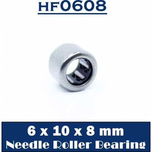 HF0608 Bearing 6*10*8 mm ( 10 PCS ) Drawn Cup Needle Roller Clutch HF061008 Needle Bearing