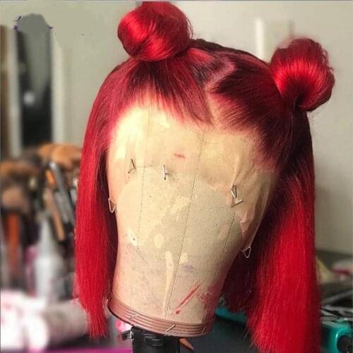 Remy Remy Color Silky Straight Transparent Lace Front Human Hair Wig For Woman With Baby Hair Pre-plucked Adjustable Strap