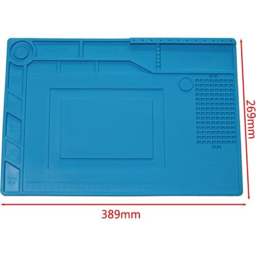S-150 Heat-resistant BGA Soldering Pad Silicone Heat Gun Insulation Pad Repair Tools Maintenance Platform Desk Mat 389mm X 269mm