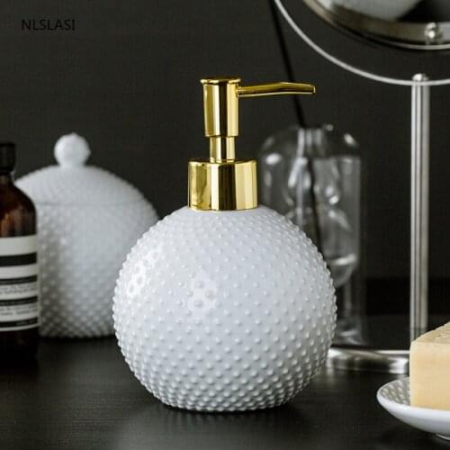 Sanitary ware ceramic American toiletry set supplies bathroom kit bathroom four-piece white hand sanitizer bottle