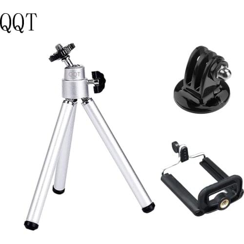 QQT for GoPro Tripod + Bracket Mount Stand Clip Mount Adapter For Go pro Camera Digital Camera Self-Timer Smartphone For Samsung